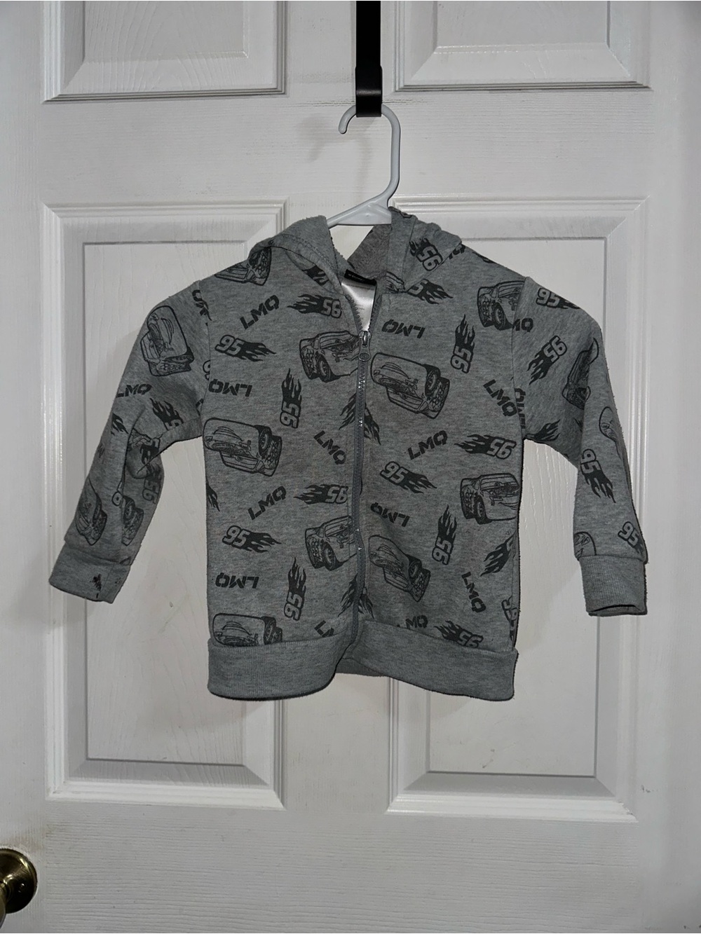 Disney Pixar Cars Gray Zip-up Hoodie Size 3T